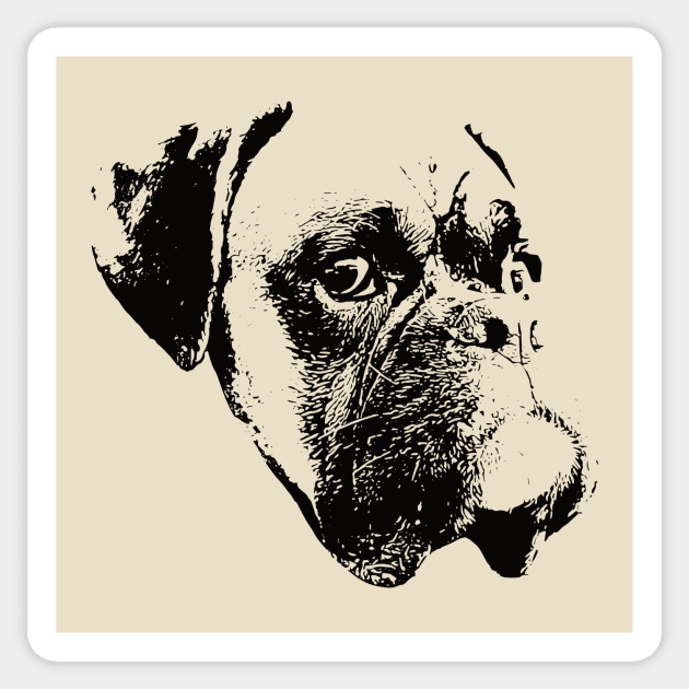 Boxer Dog - Boxer Christmas Sticker by DoggyStyles